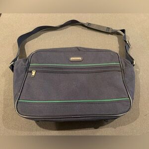 Jaguar Blue Canvas Carry-On Overnight Travel Bag